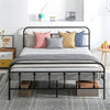 140cm Metal Bed Frame - Black 140W x 197D x 103Hcm
