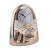 4SG607WB13 RHYTHM CONTEMPORARY MOTION CLOCK ROTATING PENDULUM ROSE GOLD COLOR CASE