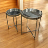 45/53CM SET 2 ROUND TABLES