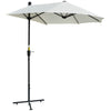 Premium 2m Half Parasol Market Crank - Cream White