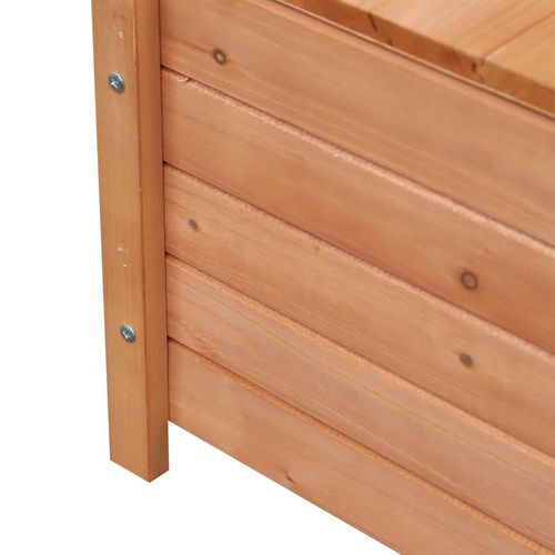Outdoor Garden Storage Bench Patio Box All Weather Fir Wood 112 x 84 cm