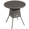 Outsunny Outdoor PE Rattan Dining Table w/ Wood-plastic Composite Top, Grey
