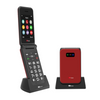 TTfone Red TT760 Flip 4G Mobile with Dock Charger, Vodafone SIM