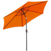 Patio Umbrella Parasol Sun Shade Garden Aluminium Orange 2.7M Outsunny