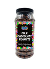 Delicious Milk Chocolate Peanuts - Retro Sweets Gift Jar - Fast Delivery - Premium Quality