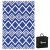 Outsunny Reversible Waterproof Outdoor Rug + Carry Bag, 182 x 274cm, Blue - Tear & Water-Resistant