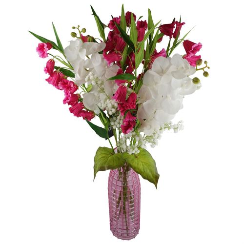 100cm Trumpet Artificial Flower Stem Fuchsia Pink