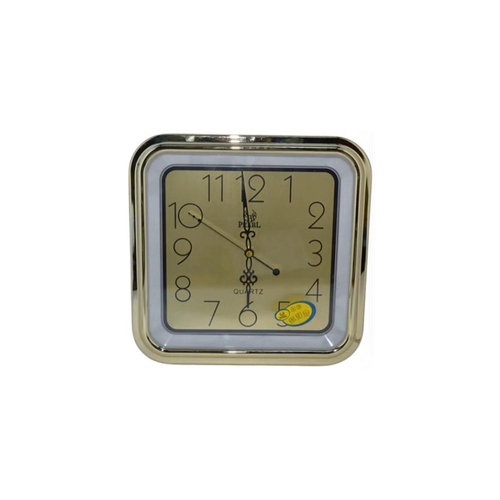 Amplus Square Wall Clock Gold with Gold Face PW030G