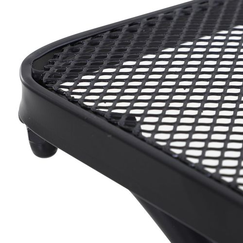 Outsunny 45cm Square Metal Outdoor Patio Bistro Table Coffee Desk Black