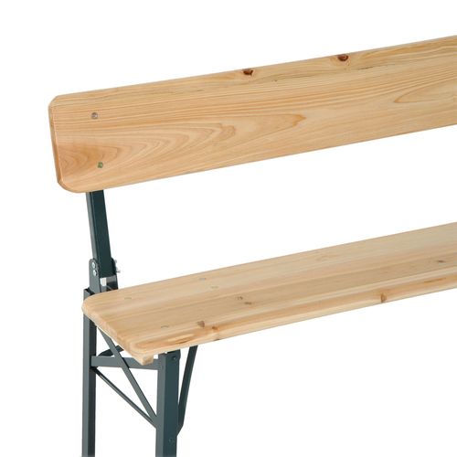 Outsunny 3PC Wooden Garden Picnic Set Patio Dining Table Bench Chair Party