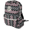 Stylish Gray Backpack with Diamond Rhomb Design - Back to School Special!