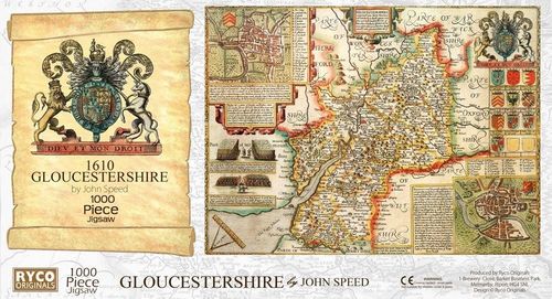 Gloucestershire Historical Map 1000 Piece Jigsaw Puzzle (1610)