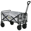 Outsunny Folding Outdoor Storage Trolley: Telescopic Handle, Brakes - High Quality Cart Bag for All Your Needs