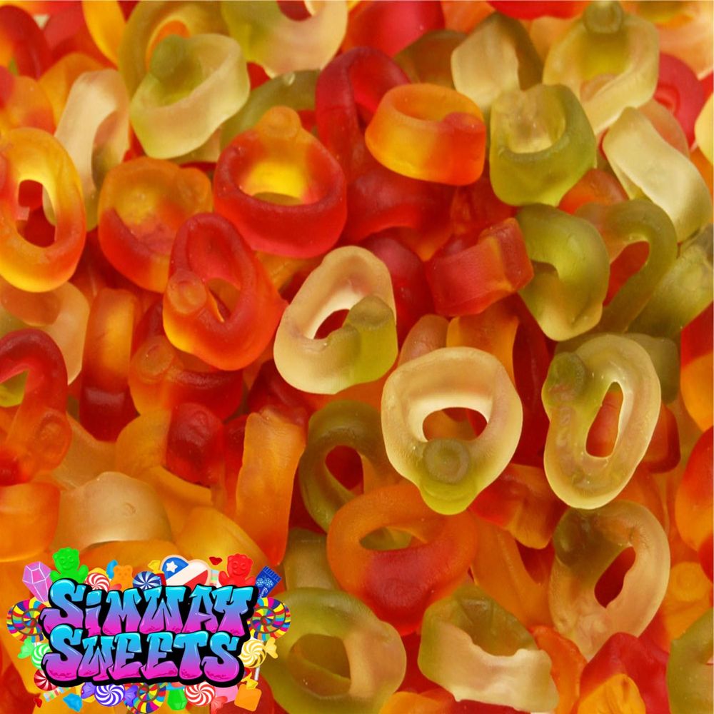 Assorted Jellies Gummy Retro Sweets Jar | Friendship Rings | Gift Ideas