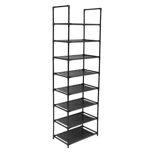 8 Tiers Shoe Rack Stainless Steel Frame Holds 16-20 Pairs Of Shoes