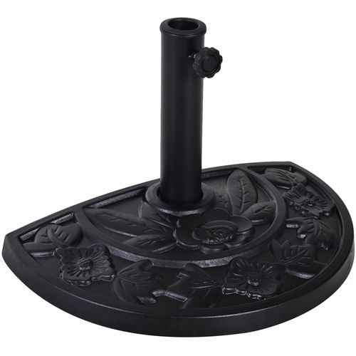 Outsunny 9kg Half Round Parasol Umbrella Base Resin Outdoor Garden Furniture