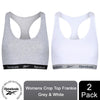 Reebok Women's 2 Multi-Pack Frankie Crop Top, Choice of Size & Colour