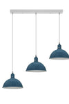 Industrial Vintage Loft Kitchen Bar 3 Lights Fittings Ceiling Lights Chandelier 21cm Dome Metal Light Shade