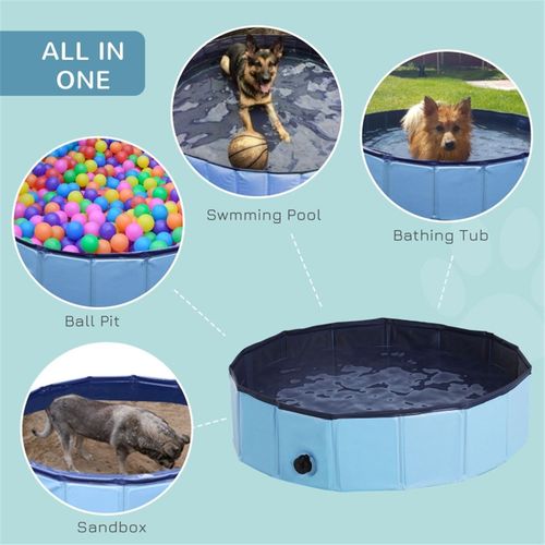 Dog Pool Blue Pet Pool Ideal for dog, cat or other pets PVC 80 x 20H cm