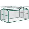 Premium Outsunny Aluminium Cold Frame Greenhouse Planter 130x70x61cm | High-Quality, Openable Top | Versatile & Durable