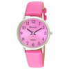 Ravel Ladies Classic Brights Leather Strap Watch Bright Pink