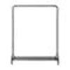 Knight 1 Tier Black Metal Garment Rack, Clothes Rail and Coat Stand, Heavy Duty, With 1 Lower Storage Shelve, H 145cm W 115.5cm D 40cm
