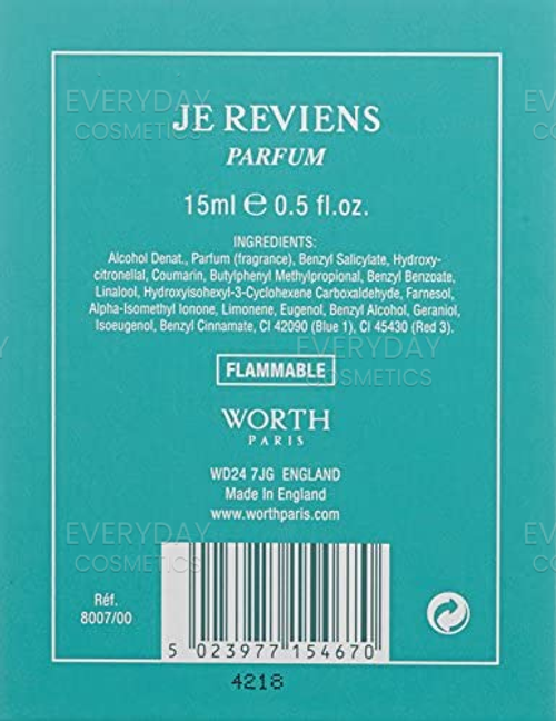 Worth Je Reviens Pure Parfum 15ml