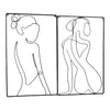 Set of 2 Black Metal Silhouette Wire Wall Decoration