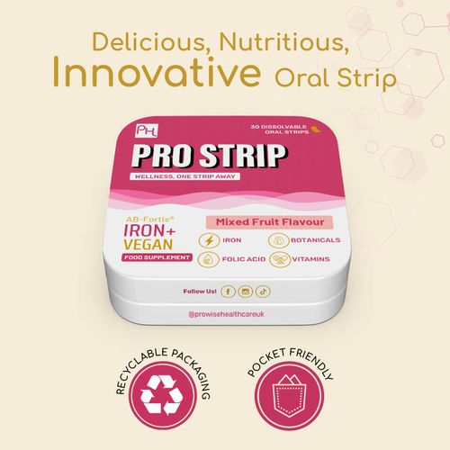 PROSTRIP IRON+ AB-Fortis® 14mg – 30 Oral Vegan Strips