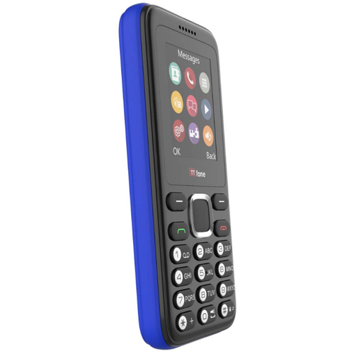 TTfone TT150 Blue Dual SIM with Mains Charger, O2 Pay As You Go