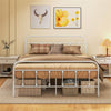 King Size Metal Bed Frame White Steel 156W x 210D x 103Hcm