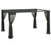 Outsunny 3 x 4m Pergola with Retractable Roof and Netting, Dark Grey