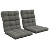Premium Outdoor Seat Cushion w/ Backrest, Ties | Garden | Grey | Best Quality