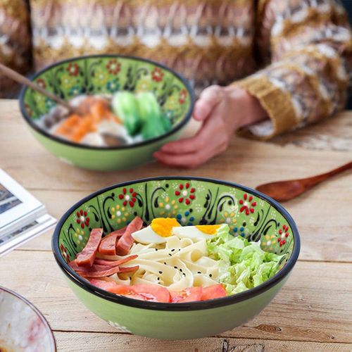 Handmade Ceramic Bowl Mexican Green 15cm