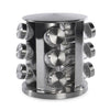 Revolving Spice Rack with 12 Glass Jars Included | M&W