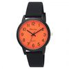 Ravel Men's Sports Orange Dial Watch - Quality Black Silicone Strap - Best in Class