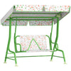 AIYAPLAY Kids Garden Swing Chair, Swing Seat with Adjustable Canopy, Green
