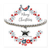 Christmas Star Beaded Bracelet & Gift Card