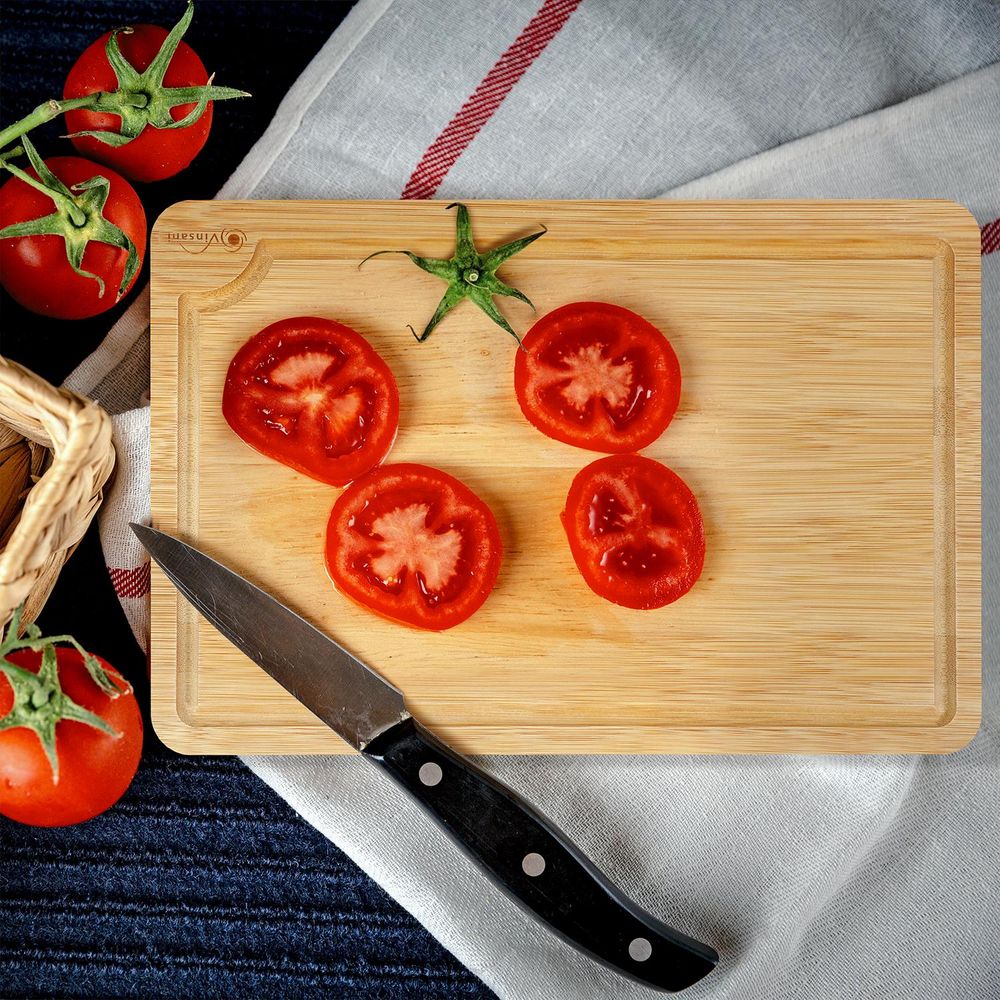 Premium Bamboo Chopping Board Set - Quality 3-Piece Kitchen Essentials, Natural & Durable