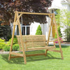 2-Seater Larch Wood Swing Chair Bench: Durable, Stylish, Relaxing. Perfect for Your Garden.