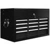 HOMCOM Lockable Metal Tool Chest w/ 6 Drawer, Ball Bearing Runners, Black