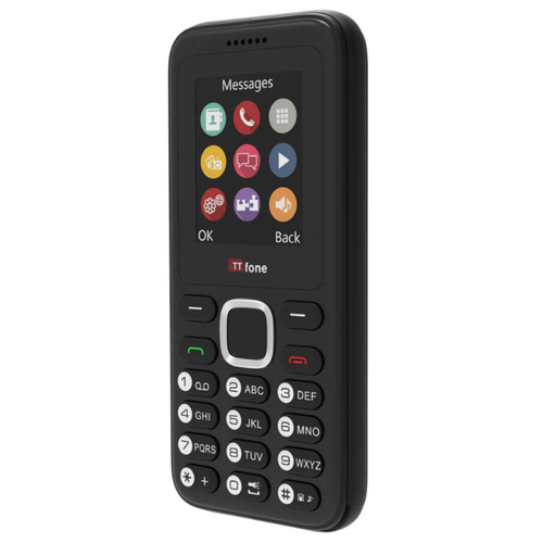 TTfone TT150 Black Dual SIM with Mains Charger, O2 Pay As You Go