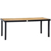 Outsunny Garden Dining Table for 8, Aluminium Frame for Patio, Natural