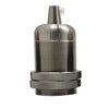 Smooth Holder With Ring Satin Nickel E27 Socket Ceramic Holder