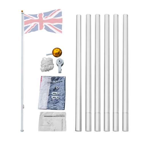 5.1*5.1*600cm Aluminum Alloy Splicing Flagpole Adjustable And Retractable Courtyard Outdoor Flagpole
