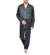 SILK PJS LONG SET MENS LARGE BLACK Pyjamas