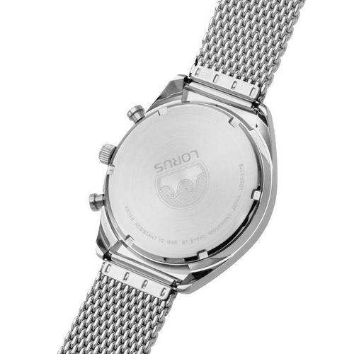 Lorus Men's Stainless Steel Mesh Bracelet Chronograph Watch RM353GX9