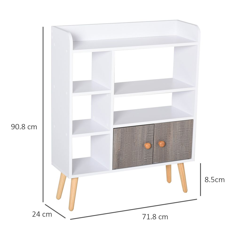 HOMCOM Particle Board Shelving - White/Brown