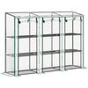 Outsunny 3 Tier Lean-to Mini Greenhouse with Plastic Cover, Clear