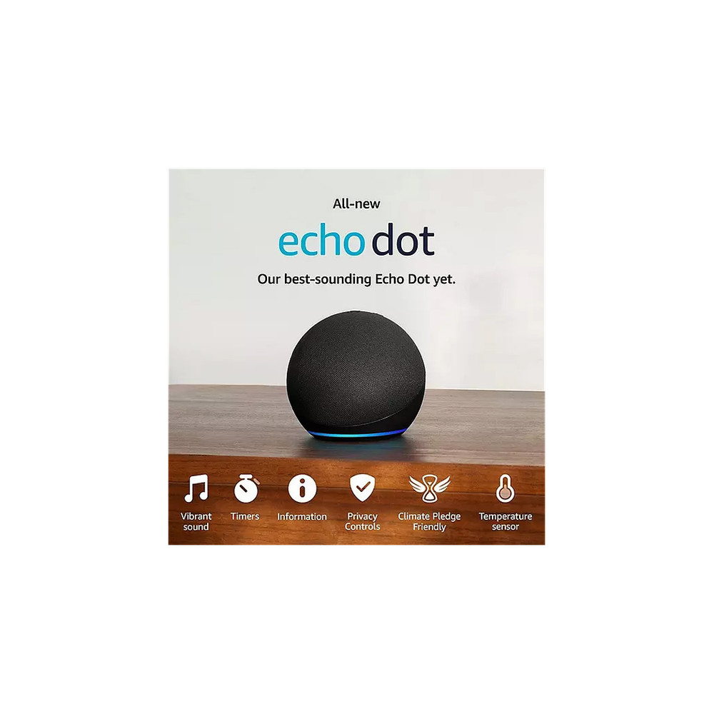 2022 AMZ ECHO DOT 5TH GEN - Best Quality Smart Speaker with Alexa - Clearer Sound & Smart Home Control